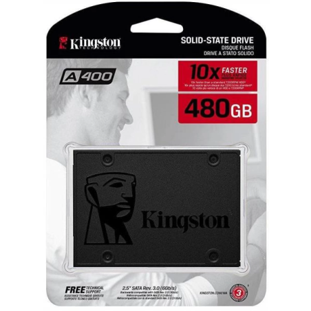 Kingston 480GB A400 SATA 3 2.5" Internal SSD - HDD Replacement for Increase Performance