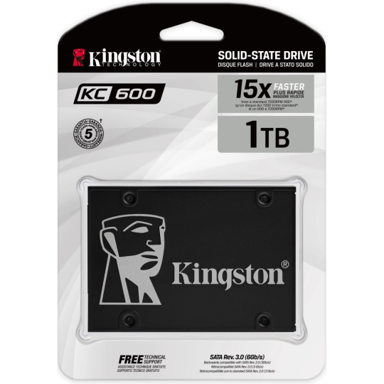 Kingston KC600 1TB SATA III Solid State Drive (SSD)