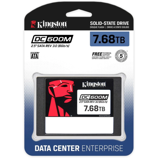 Kingston DC600M 7.68TB Enterprise-Class Enterprise-class For Data Center & Server 2.5" SATA SSD