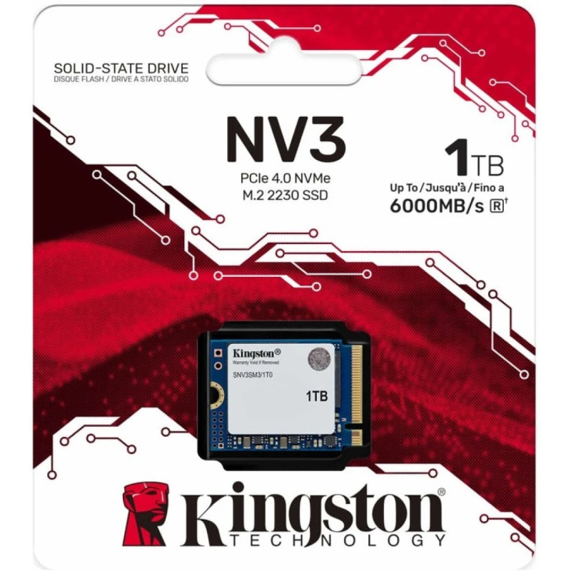 Kingston NV3 1TB M.2 2230 NVMe PCIe Gen 4x4 3D Nand Internal SSD Up to 6000 MB/s