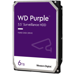 WD 6TB WD Purple Surveillance HDD SATA 6 Gb/s 256 MB Cache 3.5" Internal