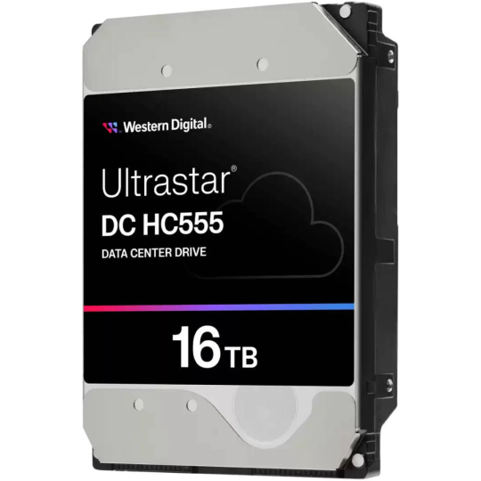 WD Ultrastar HC555 16TB Enterprise HDD – 3.5” Data Center Drive, 512MB Cache, 269MB/s Speed, EAMR Tech
