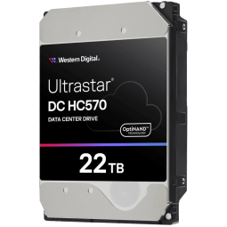 WD Ultrastar DC HC570 22TB 3.5” SATA HDD – Enterprise Data Center Drive, 600MB/s, 512MB Cache, Reliable 2.5M Hr MTBF