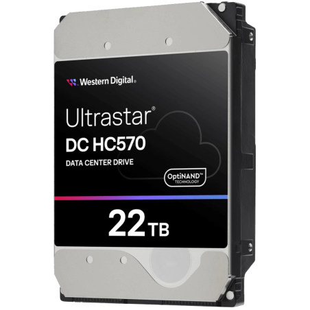 WD Ultrastar DC HC570 22TB 3.5” SATA HDD – Enterprise Data Center Drive, 600MB/s, 512MB Cache, Reliable 2.5M Hr MTBF