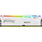 Kingston FURY Beast RGB Special Edition 16GB (1x16GB) DDR5 5600MHz Desktop Gaming Memory – White Heatspreader, Intel XMP 3.0