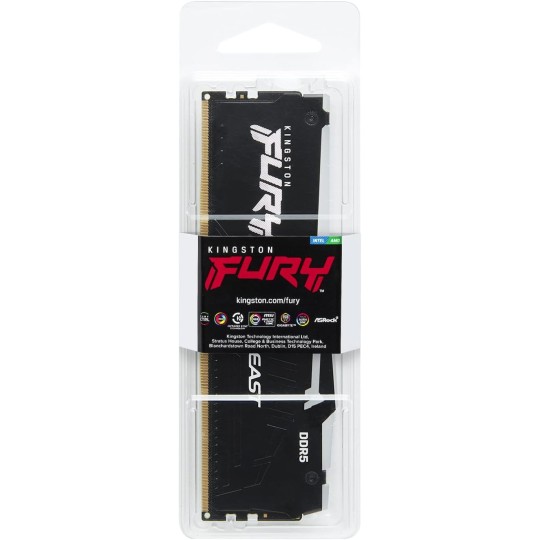 Kingston FURY Beast RGB 8GB DDR5 5600MHz Desktop Memory – Infrared Sync, Intel XMP 3.0, High Performance