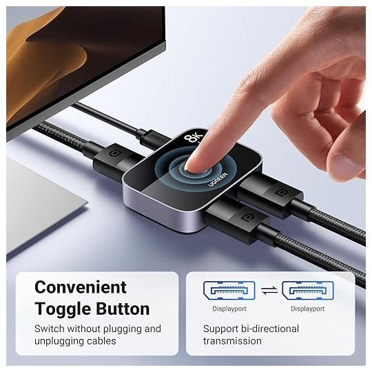 UGREEN DP 2*1 Bi-Directional Switcher - CM665 - 15708