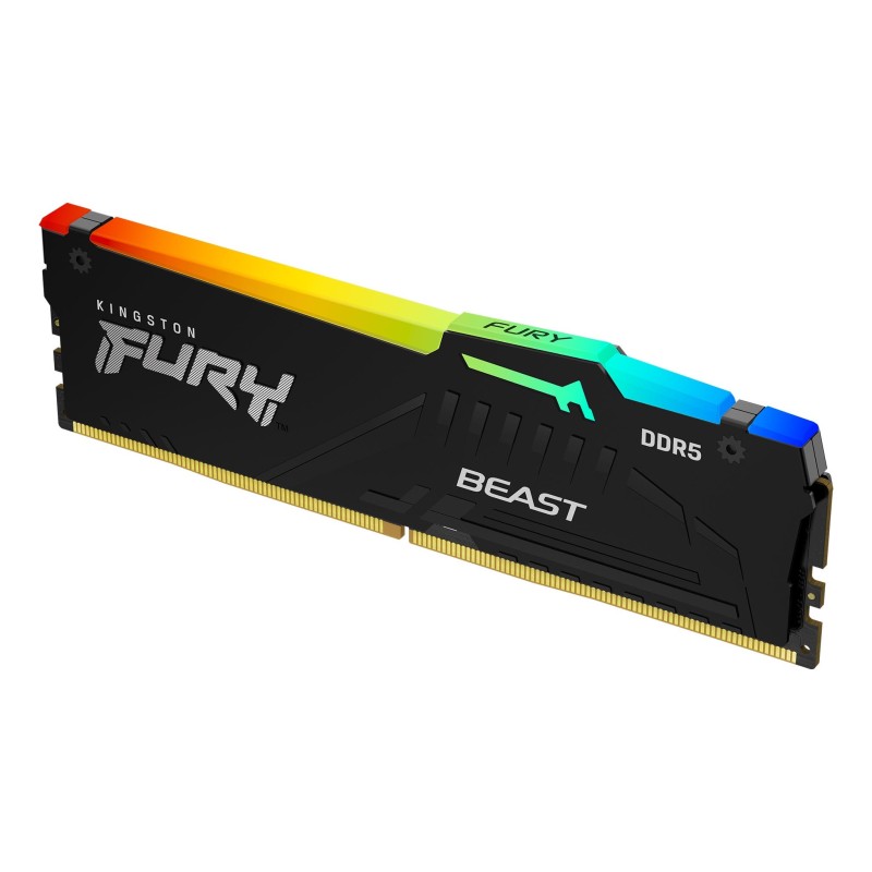 Kingston FURY Beast RGB 8GB DDR5 6000MHz Desktop Memory – High-Speed Performance, Infrared Sync RGB, Intel XMP 3.0 Ready, Overcl