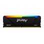 Kingston FURY Beast RGB 32GB 3200MHz DDR4 Desktop Memory – High-Performance Gaming RAM with Dynamic RGB Lighting