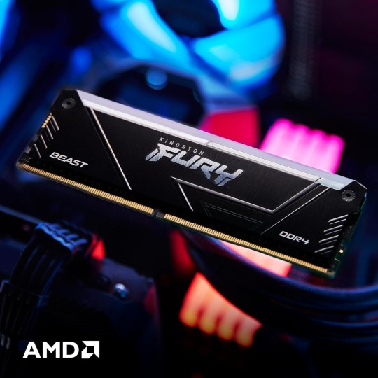Kingston FURY Beast RGB 32GB 3200MHz DDR4 Desktop Memory – High-Performance Gaming RAM with Dynamic RGB Lighting