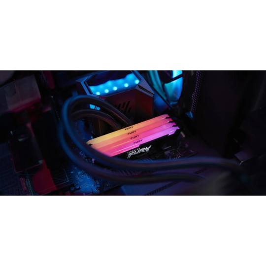 Kingston FURY Beast RGB 8GB DDR4 3200MHz Desktop Memory Module – High-Performance, Customizable RGB Lighting, Intel XMP Ready