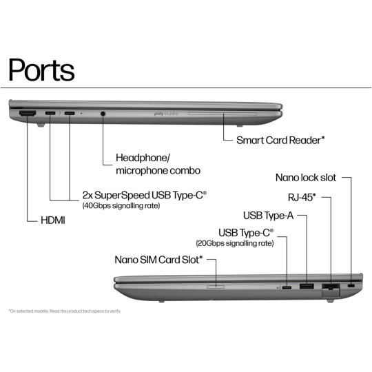 HP EliteBook 8 G1i 16 (2025) Ultra 7 Gen II 255U AI-Enhanced 12-Core Laptop – Lightweight, Secure, HP Wolf Protected, Silver