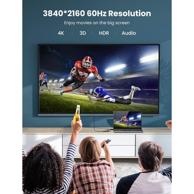 UGREEN DP Male to HDMI Female 4K*2K 60HZ 25cm - MM137 - 70694