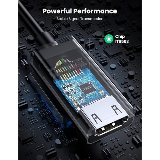 UGREEN DP Male to HDMI Female 4K*2K 60HZ 25cm - MM137 - 70694