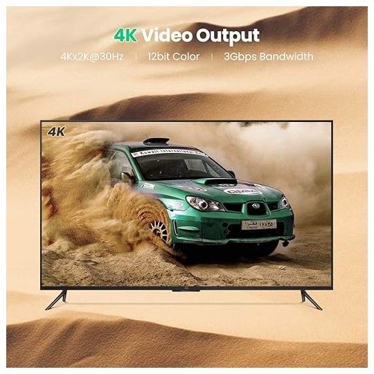 UGREEN DisplayPort to HDMI Female Converter 4K*2K 30Hz 25cm - MM137 - 40363