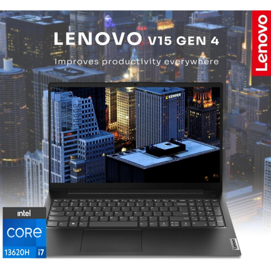 Lenovo V15 G5 Business Laptop (2024) | Intel Core i7-13620H 10-Core High-Performance Processor | Professional Productivity Black