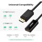 UGREEN DisplayPort to HDMI Female Converter 4K*2K 30Hz 25cm - MM137 - 40363