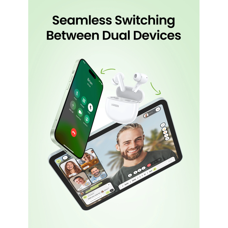 GREEN HiTune P3 True Wireless Earbuds with ANC | WS207 45110