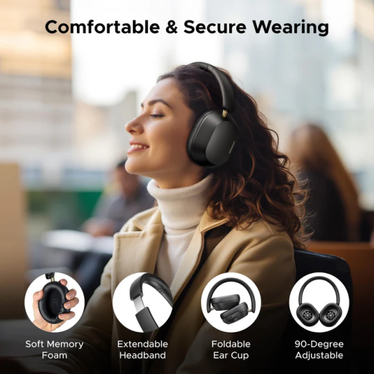 UGREEN HiTune Max5c Hybrid ANC Bluetooth Headphones | LDAC Hi-Res, 75H