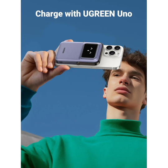 UGREEN Uno Magnetic Wireless Power Bank 5000mAh | MagSafe 7.5W + USB-C PD 20W