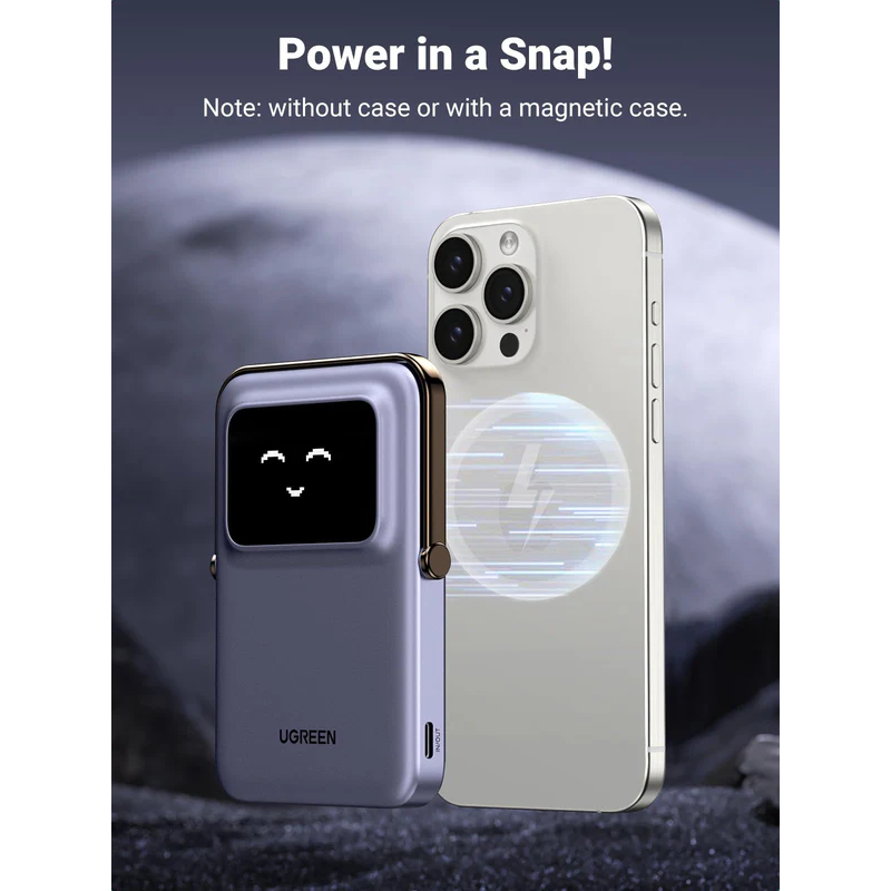 UGREEN Uno Magnetic Wireless Power Bank 5000mAh | MagSafe 7.5W + USB-C PD 20W
