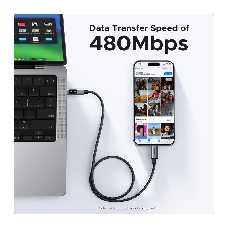 UGREEN Uno USB-C to USB-C PD Fast Charging Cable 5A Max - L509 - 35501