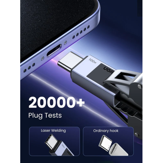 UGREEN USB-C to USB-C PD Fast Charging Cable 5A Max Space Gray - L512 - 45063