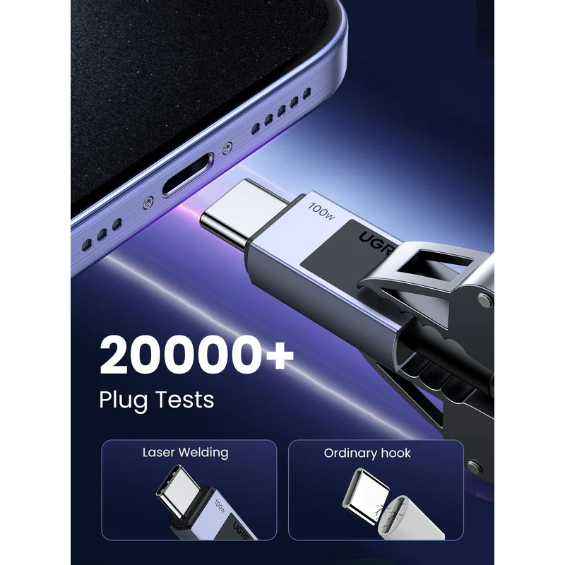 UGREEN USB-C to USB-C PD Fast Charging Cable 5A Max Space Gray - L512 - 45063