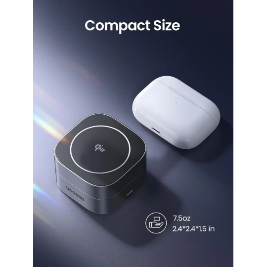 UGREEN 2-in-1 Magnetic Wireless Charger Stand W702 | iPhone 15W + AirPods 5W - W702 - 35316