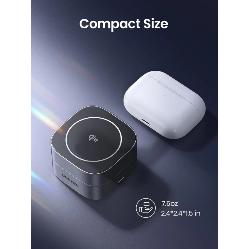 UGREEN 2-in-1 Magnetic Wireless Charger Stand W702 | iPhone 15W + AirPods 5W - W702 - 35316