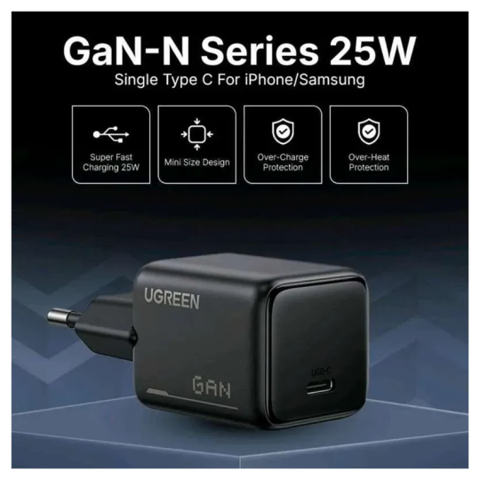 UGREEN 25W USB-C GaN Fast Charger Set EU X517 | 75103