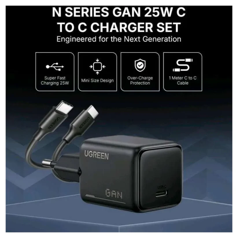 UGREEN 25W USB-C GaN Fast Charger Set EU X517 | 75103