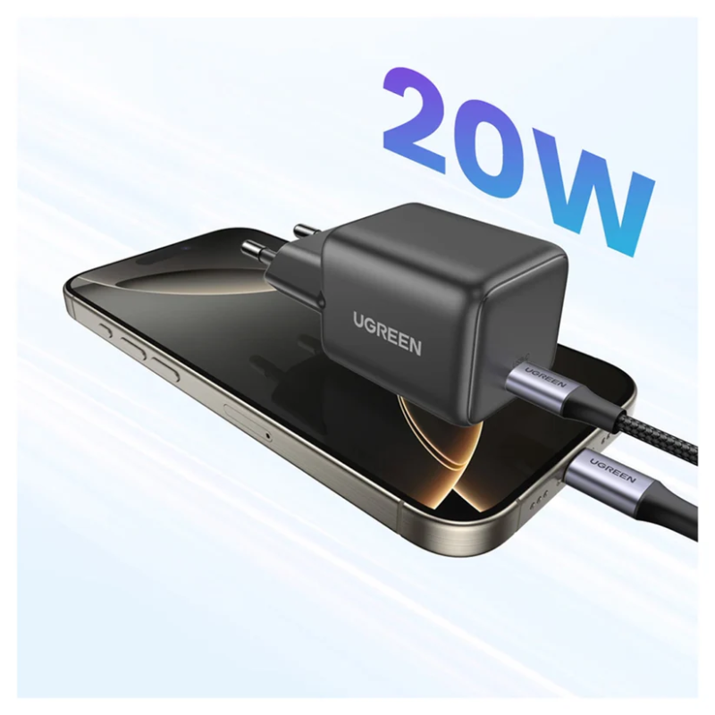 UGREEN 20W USB-C GaN Fast Charger EU Plug | X512 55528