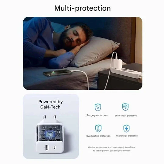 UGREEN 20W 2-Port GaN Fast Charger EU | USB-C & USB-A Fast Charging | X514 | 65737