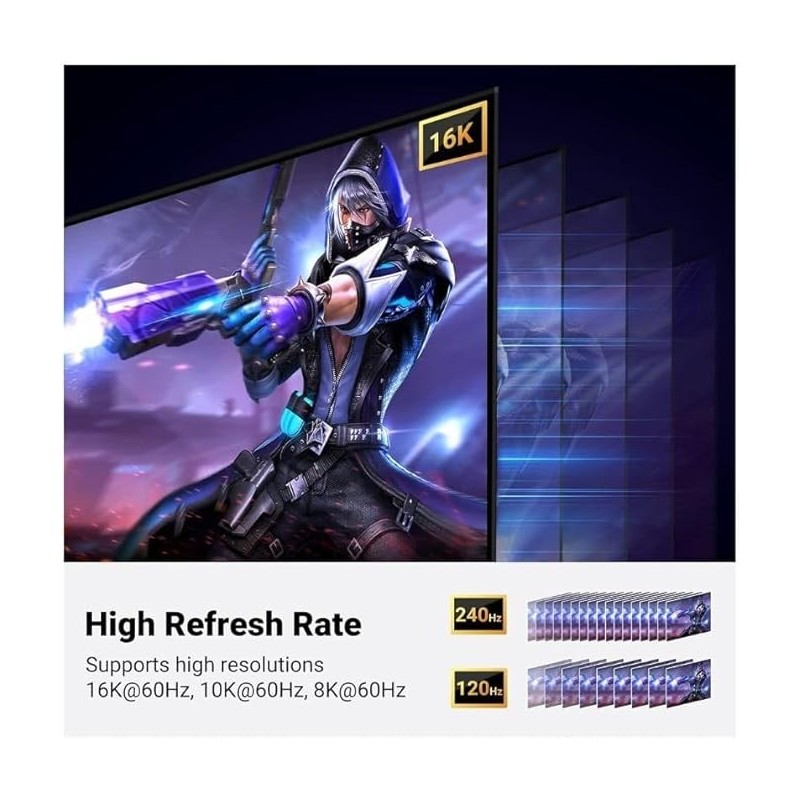 UGREEN DP 8K 2.1 Male To Male Cable  - DP118 - 15383