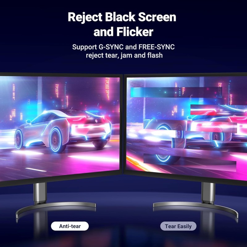 UGREEN DP Male to Male DP1.4 8K Round Cable ABS Shell Braid (Black) - DP114 - 80390