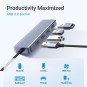 UGREEN USB-C To 4-Port USB 3.0 Hub up to 5Gpbs Hub with USB-C Power Supply - CM219 - 70336