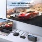 UGREEN HDMI Switcher 3 In 1 Out  4K@30HZ - CM332 - 80125