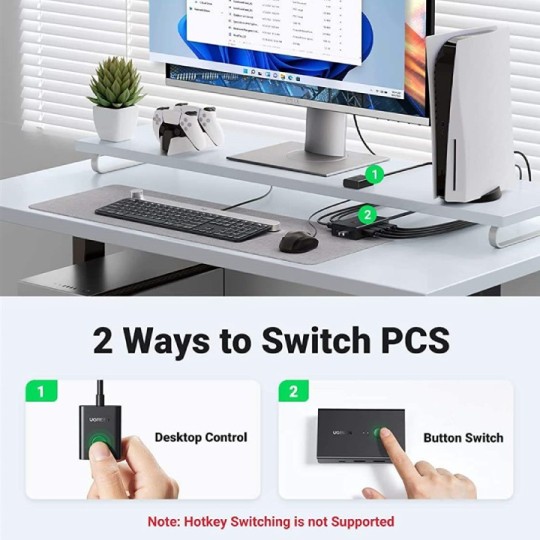 UGREEN HDMI 2 In 1 Out KVM Switch - CM571 - 90478