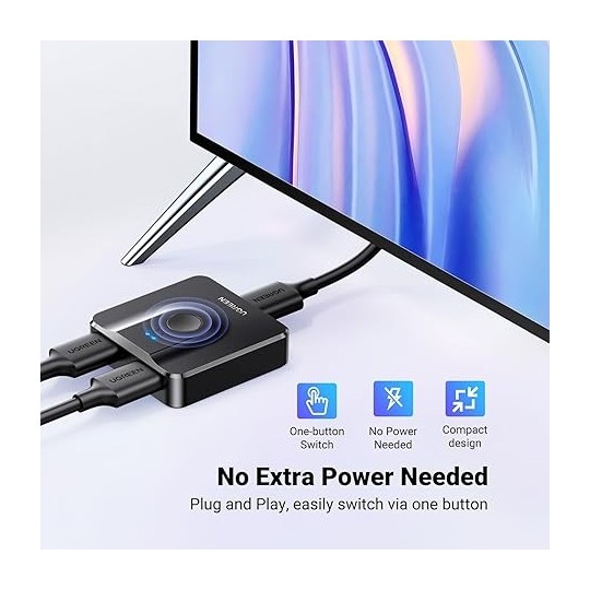 UGREEN 2 In 1 Out HDMI Switcher 4K@60Hz - CM217 - 50966