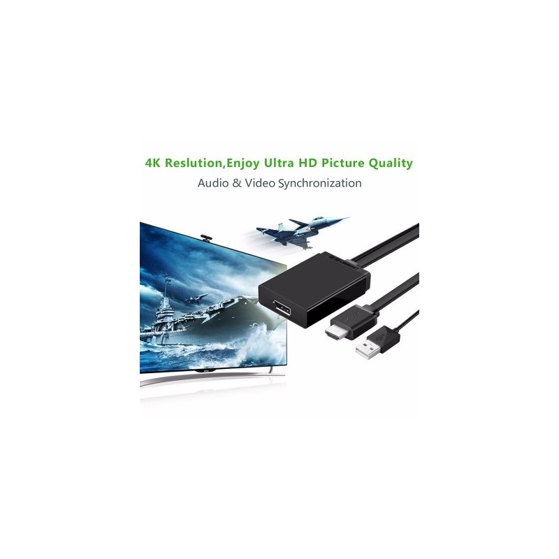 UGREEN HDMI + USB to DP Converter 0.5m (Black) - MM107 - 40238