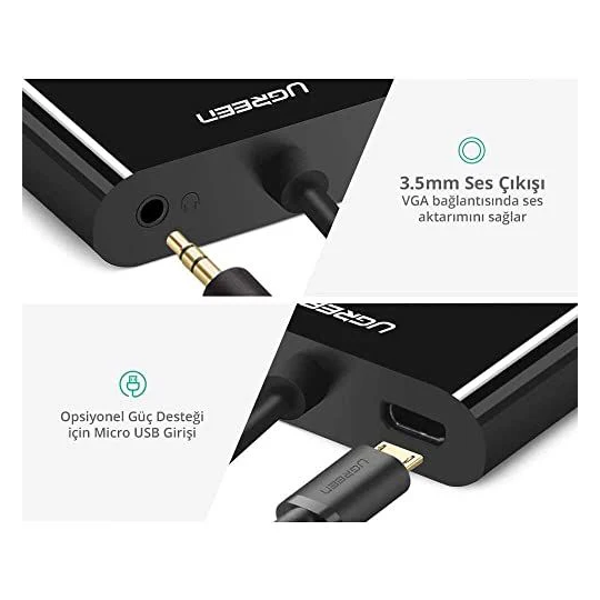 UGREEN HDMI to VGA + HDMI Converter - CM101 - 40744
