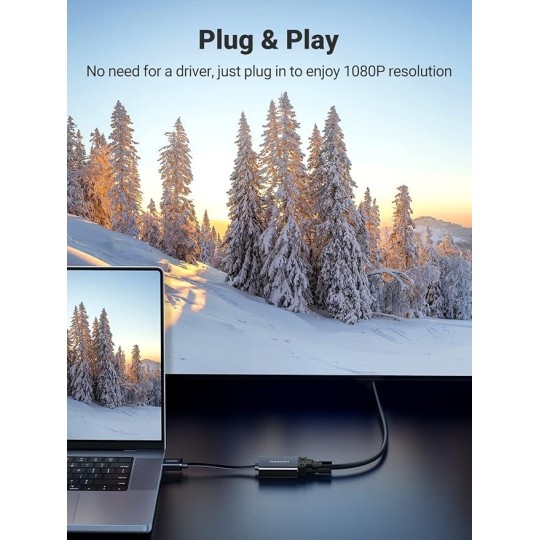 UGREEN HDMI to VGA Converter with Audio (Black) - MM102 - 40233