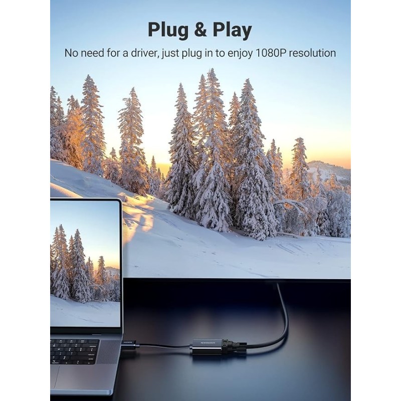 UGREEN HDMI to VGA Converter with Audio (Black) - MM102 - 40233