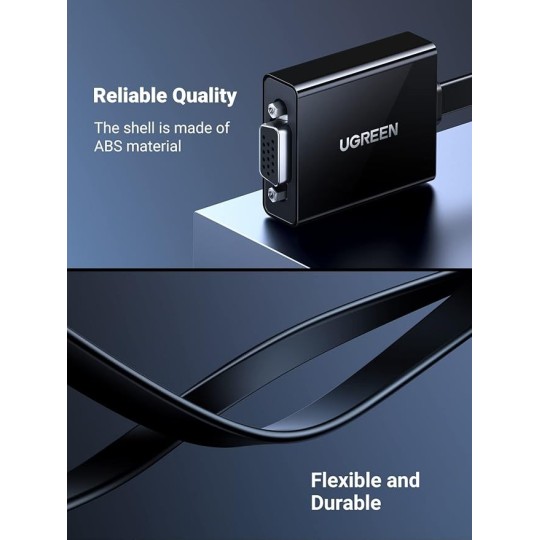 UGREEN HDMI to VGA Converter with Audio (Black) - MM102 - 40233