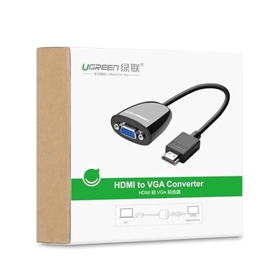 UGREEN HDMI to VGA Converter without Audio (Black) - MM105 - 40253