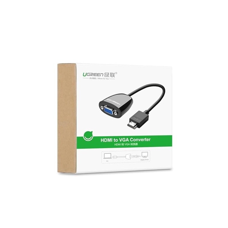 UGREEN HDMI to VGA Converter without Audio (Black) - MM105 - 40253