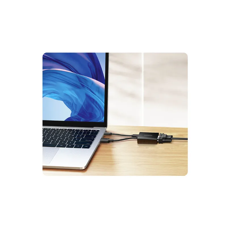 UGREEN HDMI to VGA Adapter With Power Ports Type C (15CM ) (ABS Case+ Enviromental  Jacket) - CM611 - 90813