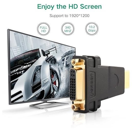 UGREEN HDMI Male to DVI (24+5) Female Adapter - 20123