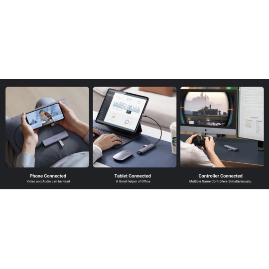 UGREEN USB-C to 4-Port USB 3.0 Hub up to 5Gpbs Without Power Port - CM473 - 20841